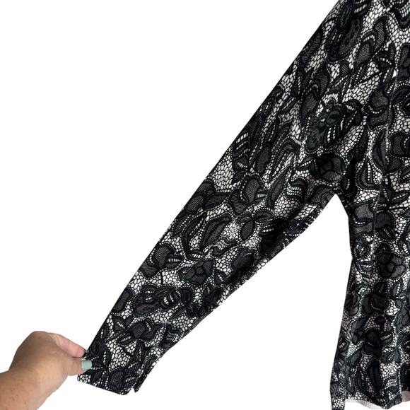 Croft And Barrow Womens Sweater 2X Black And White Cardigan Cotton Stretch - Picture 9 of 9